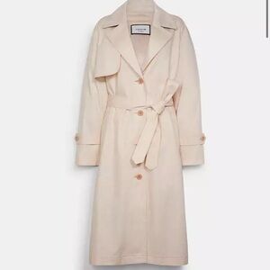 Brand New Coach light trench coat with side slit